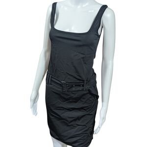 Burberry Black Belted Mini Dress